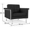 Fauteuil met armleggers - Gestoffeerd in leer - Town image 7