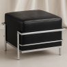 Vierkante poef - Bekleed in leer - Kart image 7