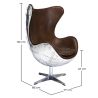 Fauteuil met Armleggers - Aviator Stijl - Leder en Metaal - Cocoon image 7