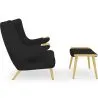 Fauteuil met voetenbankje - bekleding - Grizzly image 7