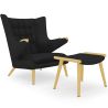 Fauteuil met voetenbankje - bekleding - Grizzly image 7