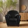 Fauteuil met armleggers - Gestoffeerd in leer - Club image 7