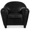 Fauteuil met armleggers - Gestoffeerd in leer - Club image 7