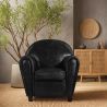 Fauteuil met armleggers - Gestoffeerd in leer - Club image 7