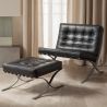 Design Fauteuil met Voetenbankje - Gestoffeerd in Kunstleer - Town image 7