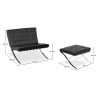Design Fauteuil met Voetenbankje - Gestoffeerd in Kunstleer - Town image 7