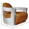 Fauteuil met armleggers - Bekleed in leer - Lounge image 7