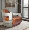 Fauteuil met armleggers - Bekleed in leer - Lounge image 7
