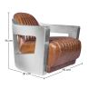 Fauteuil met armleggers - Bekleed in leer - Lounge image 7