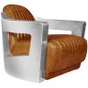 Fauteuil met armleggers - Bekleed in leer - Lounge image 7