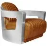 Fauteuil met armleggers - Bekleed in leer - Lounge image 7