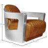 Fauteuil met armleggers - Bekleed in leer - Lounge image 7