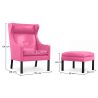 Fauteuil met voetenbankje - Kunstleer bekleed - Micah image 7