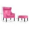 Fauteuil met voetenbankje - Kunstleer bekleed - Micah image 7