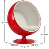 Bola Design Fauteuil - Gestoffeerd in kunstleer - Baller image 7