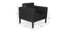 Fauteuil met armleggers - Bekleed in leer - Betzalel image 7