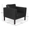 Fauteuil met armleggers - Bekleed in leer - Betzalel image 7