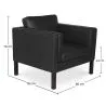 Fauteuil met armleggers - Bekleed in leer - Betzalel image 7