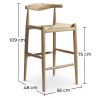 Boho Bali Design Houten Kruk - 75cm - Elb image 7
