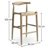 Boho Bali Design Houten Kruk - 75cm - Elb image 7