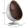 Egg Design Fauteuil - Aviator Stijl - Gestoffeerd in Kunstleer - Eny image 7