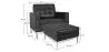 Design Fauteuil met Voetenbankje - Gestoffeerd in Kunstleer - Konel image 7