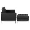 Design Fauteuil met Voetenbankje - Gestoffeerd in Kunstleer - Konel image 7