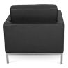 Design Fauteuil met Voetenbankje - Gestoffeerd in Kunstleer - Konel image 7