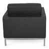 Design Fauteuil met Voetenbankje - Gestoffeerd in Kunstleer - Konel image 7