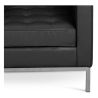 Design Fauteuil met Voetenbankje - Gestoffeerd in Kunstleer - Konel image 7