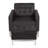 Design Fauteuil met Voetenbankje - Gestoffeerd in Kunstleer - Konel image 7