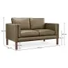 Leder Gestoffeerde Sofa - 2 zits - Mordecai image 7