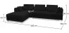 3-zits gestoffeerde chaise lounge - stoffen bekleding - Boretti image 7