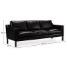 Sofa gestoffeerd in kunstleer - 3 zits - Benzion image 7