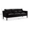 Sofa gestoffeerd in kunstleer - 3 zits - Benzion image 7