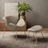 Design Fauteuil met Voetenbankje - Bekleed in Leder - Chunk image 7