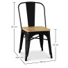 Eetkamerstoel - Industrieel ontwerp - Hout & Staal - Stylix image 7