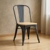 Eetkamerstoel - Industrieel ontwerp - Hout & Staal - Stylix image 7