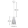 Plafondlamp - Hanglamp - Staal en Glas - Apollo image 7