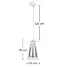 Plafondlamp - Hanglamp - Staal en Glas - Apollo image 7