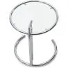 Ronde verstelbare bijzettafel - glas & staal - Lake image 7