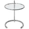 Ronde verstelbare bijzettafel - glas & staal - Lake image 7