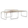 Set van 2 Salontafels - Hout & Metaal - Lacky image 7