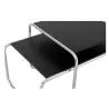 Set van 2 Salontafels - Hout & Metaal - Lacky image 7