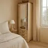 Country Chic Spiegel Kledingkast - Gewaxed Hout image 7