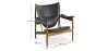 Design Fauteuil met Armleggers - Hout en Leder - Kapitein image 7