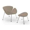 Design Fauteuil met Voetenbankje - Bekleed in Leder - Chunk image 7