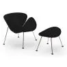 Design Fauteuil met Voetenbankje - Bekleed in Leder - Chunk image 7