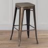 Industriële Design Barkruk - Hout & Staal - 76cm - Stylix image 7