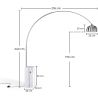 Staande lamp met marmeren voet - Woonkamerlamp - Bow image 7